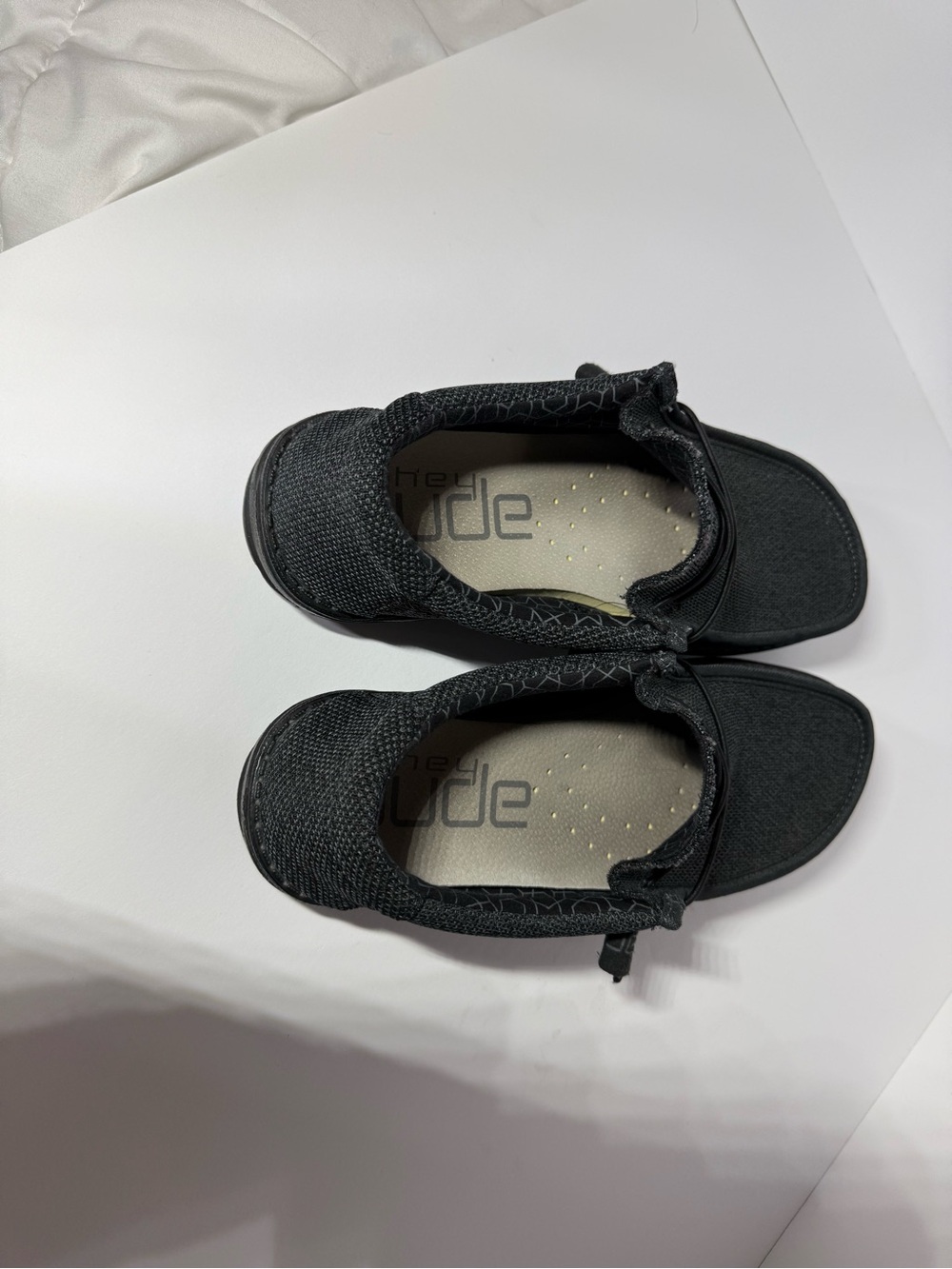 Hey Dude Black Knit Slip-On Loafers for Men - Picture 6 of 8